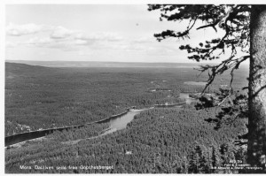 Vykort, Vy från Gopshusberget mot Österdalälven