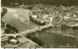 Flygfoto över Mora Noret 1937, Vykort